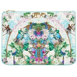 Camilla Moon Garden Small Canvas Clutch Bag Purse Handbag b27